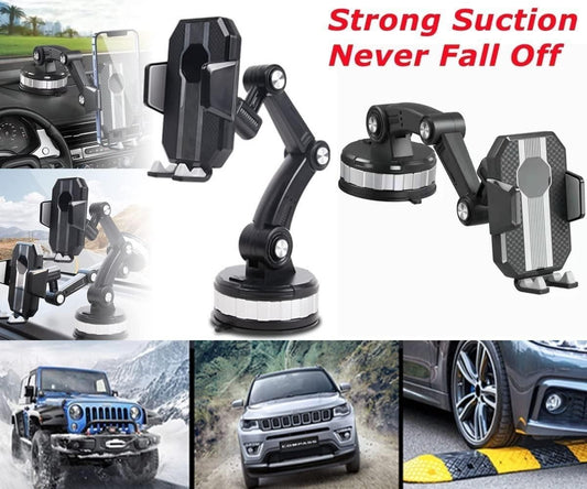 360° Rotating Car Suction Phone Holder – Strong Suction, Never Fall Off!