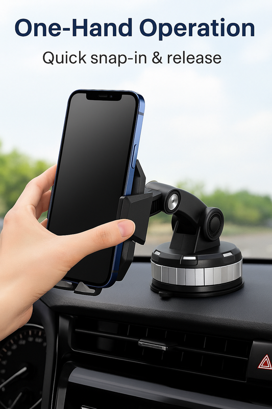 360° Rotating Car Suction Phone Holder – Strong Suction, Never Fall Off!